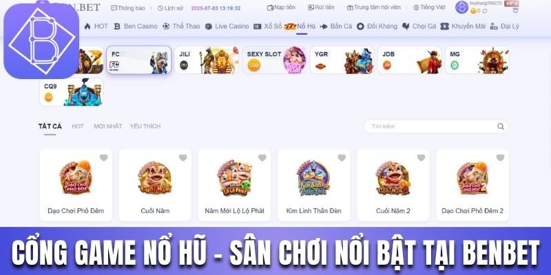 Cổng Game Nổ Hũ - Sân Chơi Chất Lượng Cao Tại Benbet